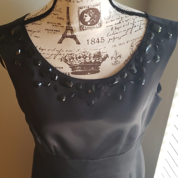 Ann Taylor Loft black dress, sz 10 - Picture 2 of 5